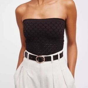 NWOT Intimately Free People Diamond Seamless Tube Top Black XS/S